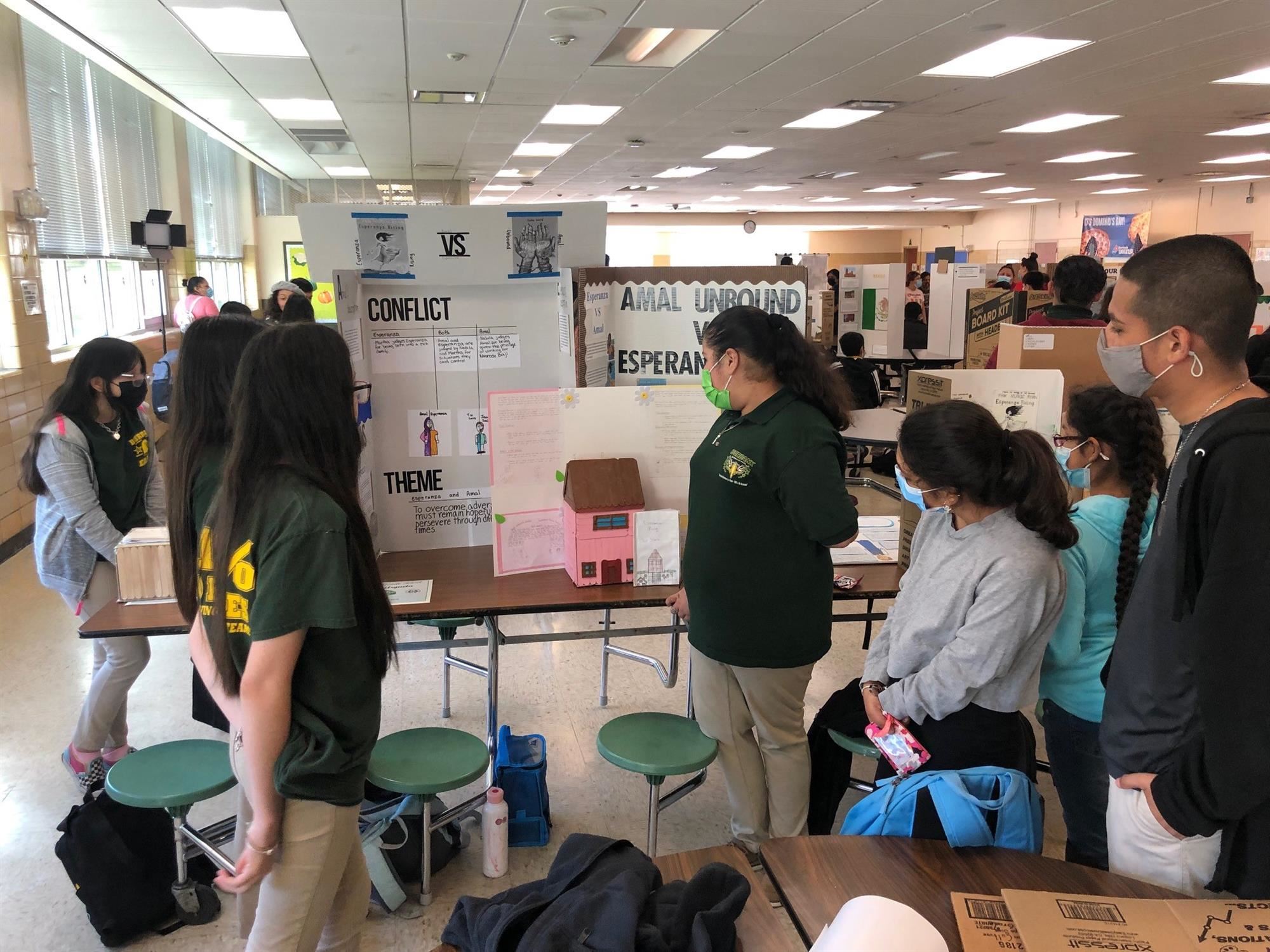 Visitors at the exhibit
